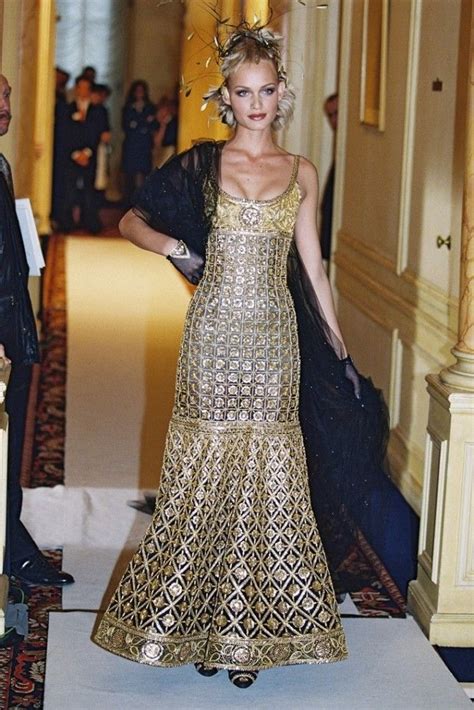 chanel gold brocade dress|Chanel fashion.